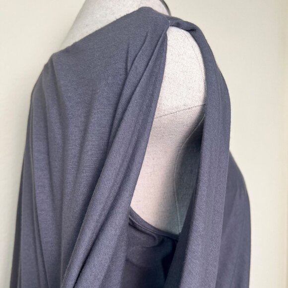 LUCKY BRAND Cold Shoulder Dark Grey Knit Dress Womens Size Large - Picture 7 of 9